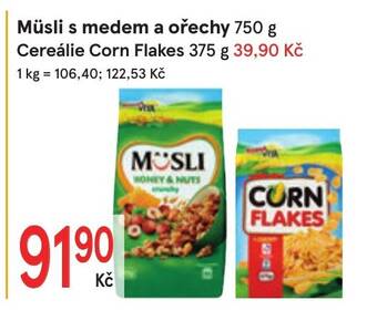 Žabka Müsli s medem a ořechy 750 g nabídka