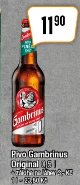 TEMPO Pivo Gambrinus Original 0,5 L nabídka