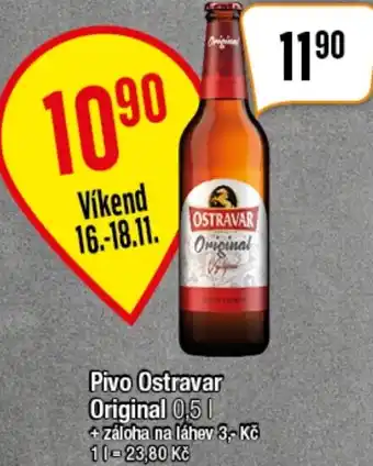 TEMPO Pivo Ostravar Original 0,5 l nabídka