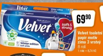 TEMPO Velvet toaletní papír motiv zima 3 vrstvý nabídka
