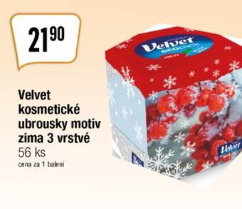 TEMPO Velvet kosmetické ubrousky motiv zima 3 vrstvé nabídka