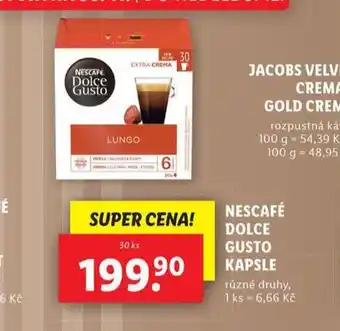 Lidl Nescafé dolce gusto kapsle nabídka