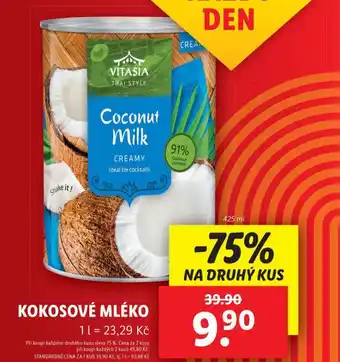 Lidl Kokosové mléko nabídka
