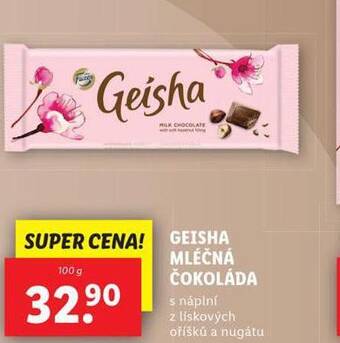 Lidl Geisha mléčná čokoláda nabídka