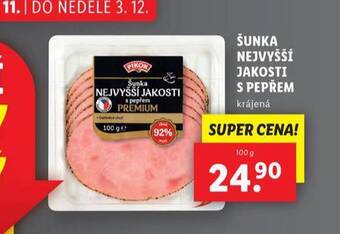 Lidl Šunka nejvyšší jakosti s pepřem nabídka