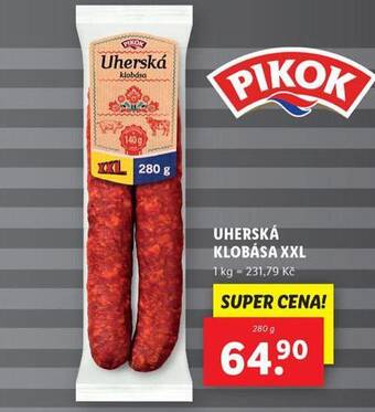 Lidl Uherská klobása xxl nabídka