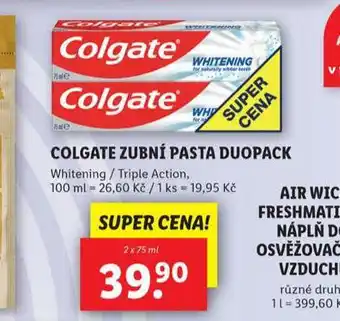 Lidl Colgate zubní pasta duopack nabídka