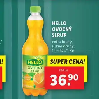 Lidl Hello ovocný sirup nabídka