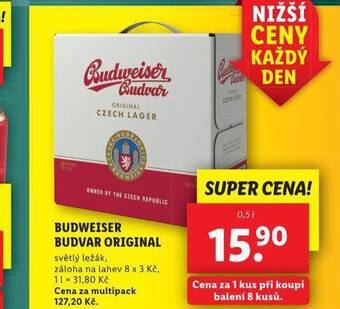 Lidl Pivo budweiser budvar original nabídka