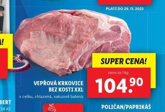Lidl Vepřová krkovice bez kosti nabídka