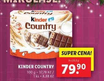 Lidl Kinder country nabídka