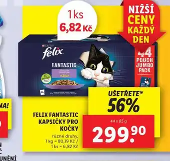 Lidl Felix fantastic kapsičky pro kočky nabídka