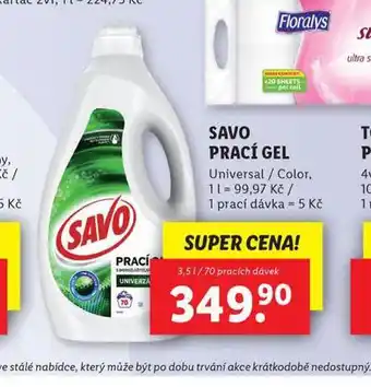 Lidl Savo prací gel nabídka