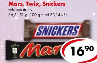 Mars, Twix, Snickers