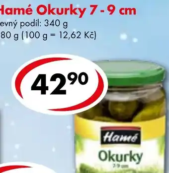 CBA Hamé Okurky 7-9 cm nabídka