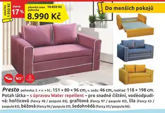 Nábytkáři Čech a Moravy Presto pohovka nabídka