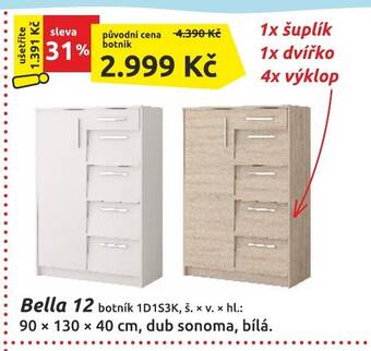 Nábytkáři Čech a Moravy Bella 12 botník nabídka