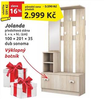 Nábytkáři Čech a Moravy Jolanda předsíňová stěna nabídka