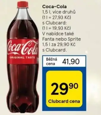 Tesco Coca-Cola 1,5 l nabídka