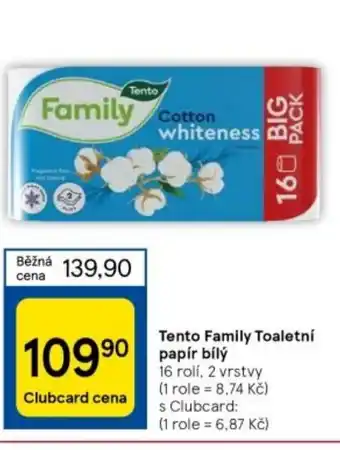 Tesco Tento Family Toaletní papir bily nabídka