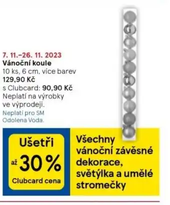 Tesco Vánoční koule nabídka