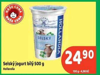Brněnka Selský jogurt bílý 500 g Hollandia nabídka