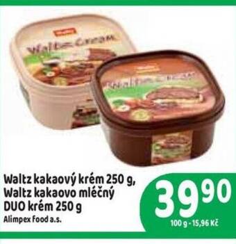 Brněnka Waltz kakaový krém 250 g, Waltz kakaovo mléčný DUO krém 250 g nabídka