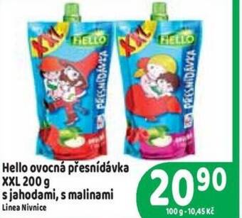 Brněnka Hello ovocná přesnídávka XXL 200 g s jahodami, s malinami nabídka