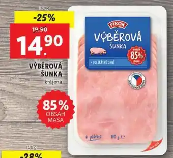 Lidl Výběrová Šunka 100g nabídka