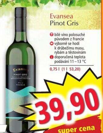 Norma Evansea Pinot Gris nabídka
