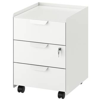 IKEA Trotten zásuvkový díl/3 zásuv/kolečka, bílá nabídka