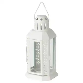 IKEA Enrum lucerna na čaj.svíčku, vnitř./venk., bílá, 22 cm nabídka