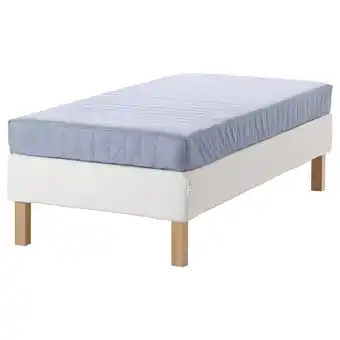 IKEA Espevär/vadsö čalouněná postel, bílá/velmi tvrdá sv.modrá, 90x200 cm nabídka