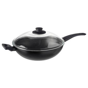 IKEA Hemlagad pánev wok s poklicí, černá, 28 cm nabídka