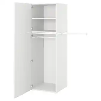 IKEA Platsa šatní skříň/2 dveře, bílá/fonnes bílá, 90-107x57x181 cm nabídka