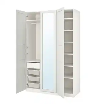 IKEA Pax / tyssedal šatní sestava, bílá/zrcadlové sklo, 150x60x236 cm nabídka