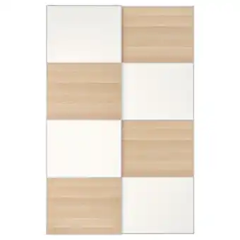 IKEA Mehamn pár posuvných dveří, oboustranné/vz. bíle moř. dub bílá, 150x236 cm nabídka