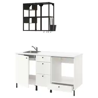 IKEA Enhet kuchyně, antracit/bílá, 163x63.5x222 cm nabídka