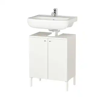 IKEA Nysjön / björkån umyv. skříňka se 2dvířky, bílá/baterie pilkån, 54x80 cm nabídka