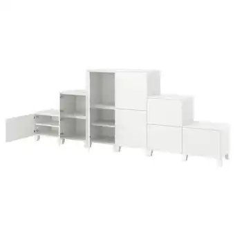IKEA Platsa šatní skříň, 10 dveří, bílá/fonnes bílá, 360x42x133 cm nabídka
