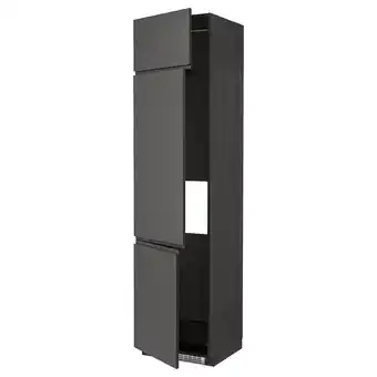 IKEA Metod vys. sk. chlad./mraz. 3 dveře, černá/voxtorp tmavě šedá, 60x60x240 cm nabídka