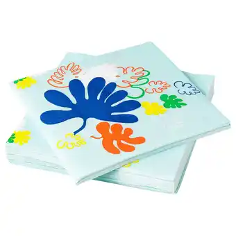 IKEA Rostvinge papírové ubrousky, barevné, světlé vzor list, 33x33 cm nabídka