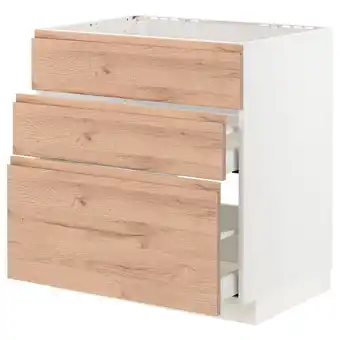 IKEA Metod / maximera skříňka na var.d./vest.dig.se zás., bílá/voxtorp vzor dub, 80x60 cm nabídka