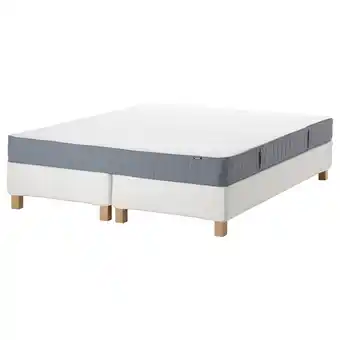 IKEA Espevär/vestmarka čalouněná postel, bílá/tvrdá sv.modrá, 160x200 cm nabídka
