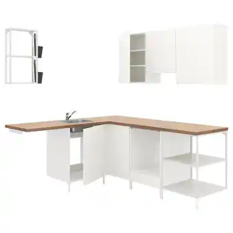 IKEA Enhet rohová kuchyně, bílá nabídka