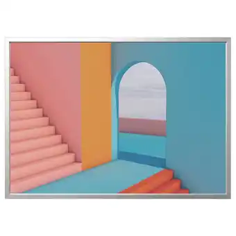 IKEA Björksta obraz s rámem, vchod/barva hliníku, 140x100 cm nabídka