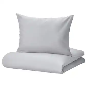 IKEA Nattsvärmare povlečení na dvoulůžko, světle šedá, 200x200/50x60 cm nabídka