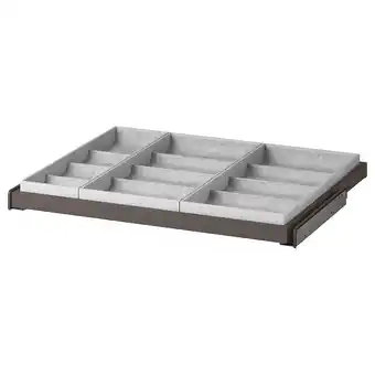 IKEA Komplement výsuvný podnos s vložkou, tmavě šedá/světle šedá, 75x58 cm nabídka
