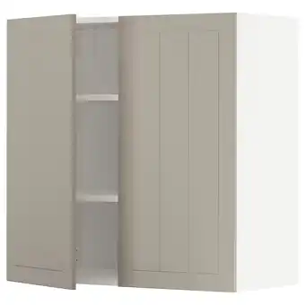 IKEA Metod nást. skříňka s policemi/2 dvířky, bílá/stensund béžová, 80x80 cm nabídka