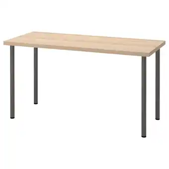 IKEA Lagkapten / adils psací stůl, vz. bíle moř. dub/tmavě šedá, 140x60 cm nabídka